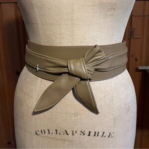 Vegan Leather Knot Front Belt